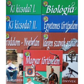   Ki kicsoda? I-II. - Biológia + Irodalom - Nyelvtan + Magyar történelem + Egyetemes történelem + Idegen szavak szótára (7 kötet, Sulizsebkönyvek) -