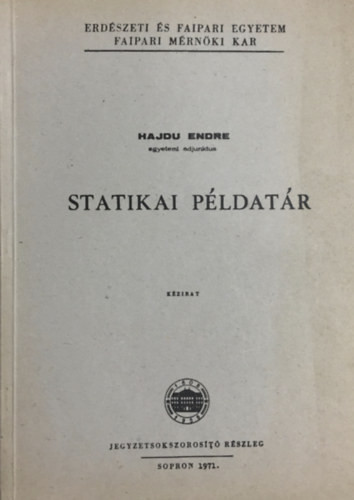 Statikai példatár - Hajdu Endre