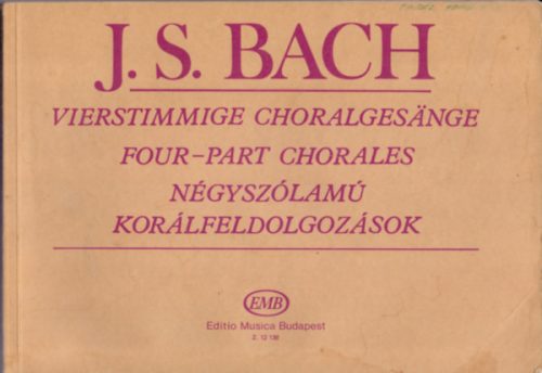 Négyszólamú korálfeldolgozások - Johann Sebastian Bach