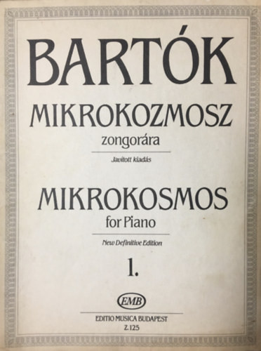 Bartók mikrokozmosz - zongorára I. - 