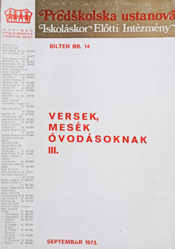 Versek, mesék óvodásoknak III.