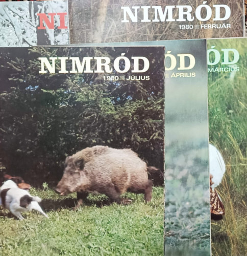 Csekő Sándor (főszerk.): Nimród - A Magyar Vadászok Országos Szövetségének Lapja (1980 - 5 db szórványszám)
