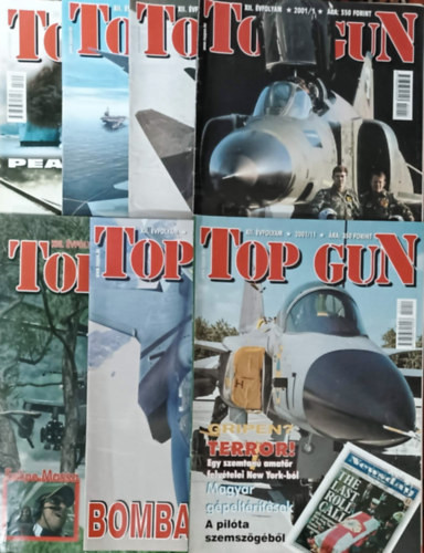 Top Gun magazin szórványszámok (2001, 2002 - 7 db) - Tőrös István (Főszerk.)