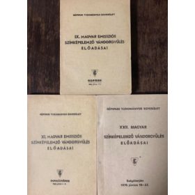   Benkő István: IX., XI. és XXII. Magyar emissziós színképelemző vándorgyűlés előadásai (3 kötet)