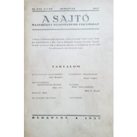   Törs Tibor (föszerk.): A sajtó - Sajtóügyi tudományos folyóirat - XI. évf. 1-2. sz.