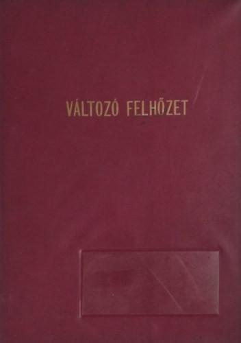 Változó felhőzet - Technikai forgatókönyv (1966) - Kuczka Péter