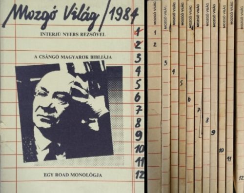 Mozgó Világ 1984, 1-12 teljes évfolyam, lapszámonként - P.Szűcs Julianna főszerkesztő