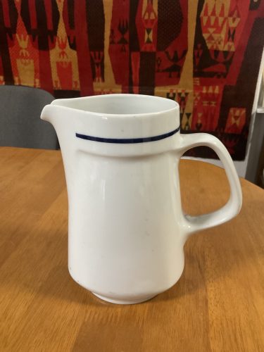 Kék csíkos vizes kancsó - Alföldi porcelán