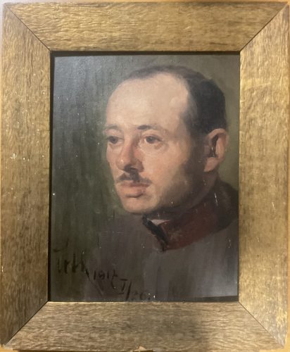 Katona portré, 1917 - olaj, falemez