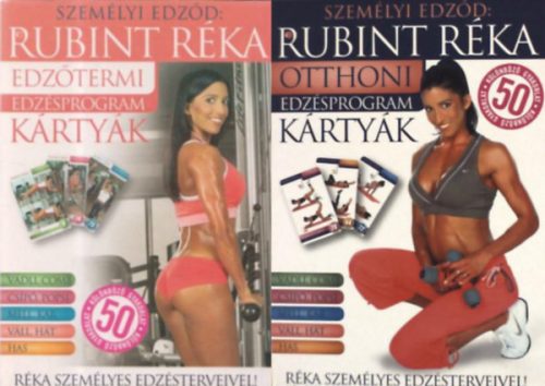 Személyi edződ: Rubint Réka Otthoni edzésprogram kártyák + Edzőtermi, edzésprogram kártyák (2 csomag) - Rubint Réka