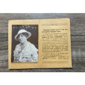   1943 Országos Tiszti Kaszinó fényképes meghívója (igazolványa)