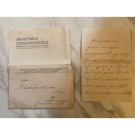   1918 Zsembery Elvira (1893-1977) erdélyi magyar zongoraművész, zenetanár autográf levele