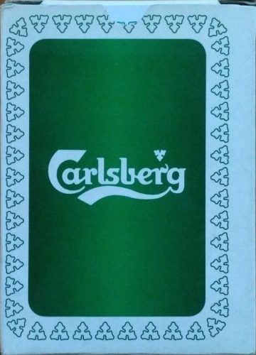 Carlsberg reklám francia kártya dobozzal