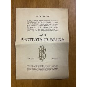 1948-as Protestáns bál meghívó – Park Club, Budapest