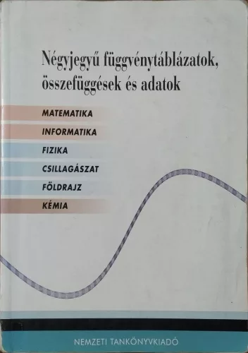 Matematikai, fizikai, kémiai összefüggések - Négyjegyű függvénytáblázatok