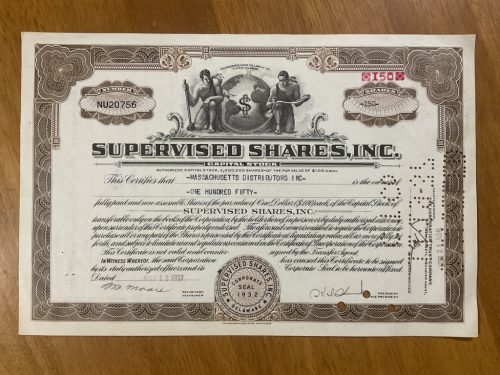 1937-es amerikai részvényokirat – Supervised Shares, Inc.