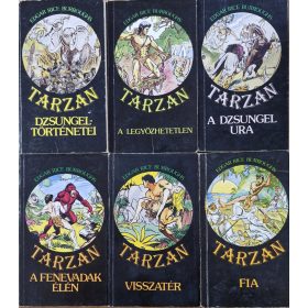   Tarzan dzsungeltörténetei + Tarzan a legyőzhetetlen + Tarzan a dzsungel ura + Tarzan a fenevadak élén + Tarzan visszatér + Tarzan fia (6 kötet) - Edgar Rice Borroughs